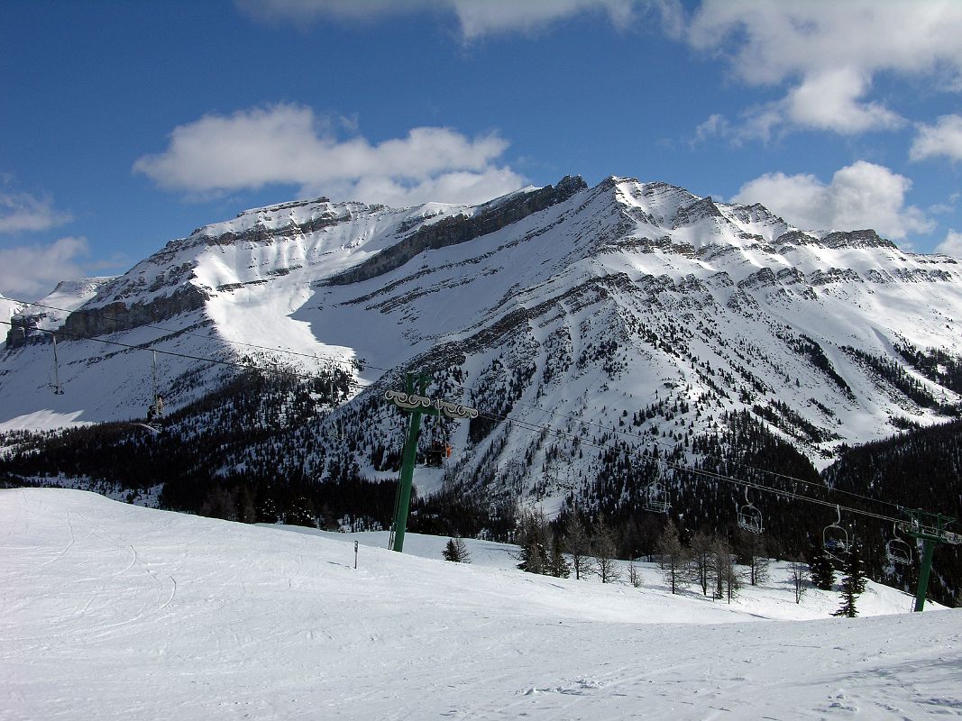 35A Lake Louise Back Bowl With Redoubt Mountain From The Grizzly Gondola At Lake Louise Ski Area